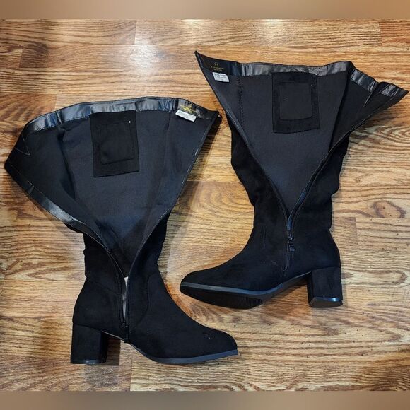 RF ROOM OF FASHION Women's WIDE CALF Slouchy Knee High Boots Size 11W - Picture 11 of 14